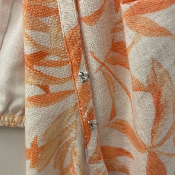 Abercrombie linen blend front tie crop top - Picture 5 of 8